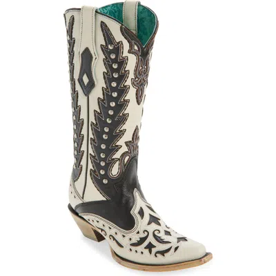 Corral Stud & Overlay Western Boot In Multi
