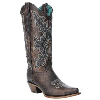 Corral Women's Embroidery And Overlay Western Boots In Brown