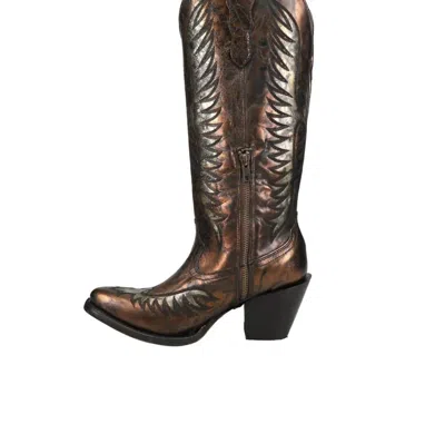 Corral Women's Embroidery Western Boots In Black / Bronze In Brown