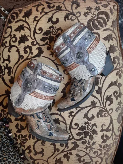 Corral Women's Flipped Shaft Bootie In Brown Multi