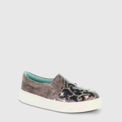 Corral Women's Inlay And Embroidery Sneakers In Brown Black In Gray