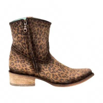Corral Women's Leopard Print Zipper Ankle Boot In Multi