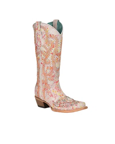 Corral Women's Neon Black Light Snip Toe Boots In Multicolor