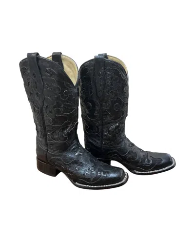 Corral Women's Sequin Inlay Boot In Black In Multi