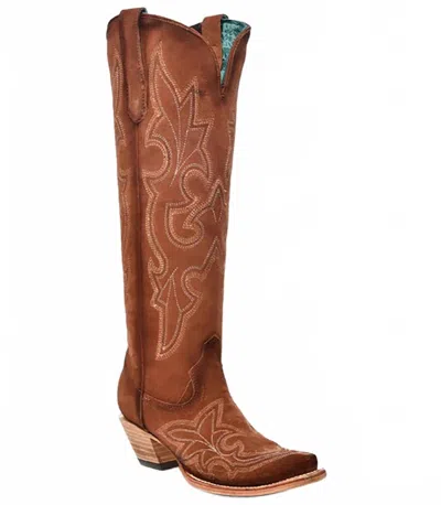 Corral Women's Sueded Snip-toe Tall Cowgirl Boot In Shedron In Multi