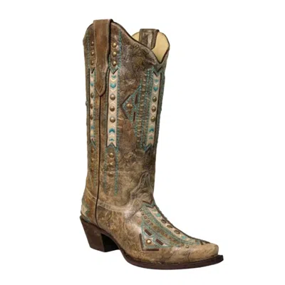 Corral Women's Western Boots In Bone Ethnic In Brown