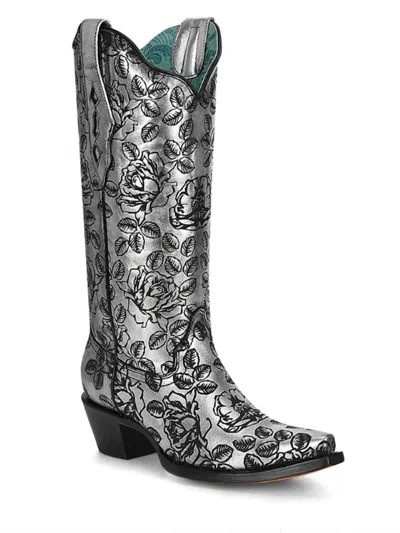 Corral Women's Western Dress Boots In Silver/black