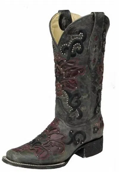 Corral Women's Western Pointed Toe Boots In Red Smoke In Multi