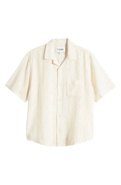 Corridor White Macro Plaid Shirt In Natural