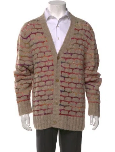 Pre-owned Corridor Alpaca Patterned Cardigan In Neutrals