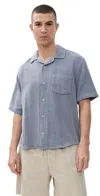 Corridor Camp-collar Textured-cotton Shirt