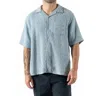 Corridor Basket Weave Shirt In Blue In Blue