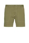 Corridor Bedford Cord Camp Pocket Shorts In Green