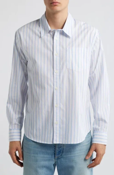 Corridor Berg Stripe Button-up Shirt In Animal Print