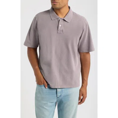Corridor Brushed Cotton Piqué Polo In Gold