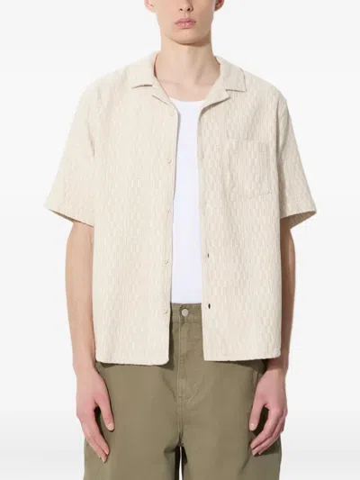 Corridor Chest-pocket Textured Shirt In Brown