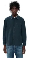 Corridor Cotton Corduroy Button-up Shirt In Blue