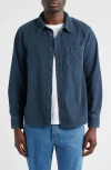 Corridor Cotton Corduroy Button-up Shirt In Blue