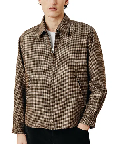 Corridor Dekalb Zip Patterned Wool Jacket In Brown