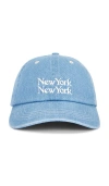 Corridor Ny Ny Embroidered Cotton-twill Baseball Cap In Blue