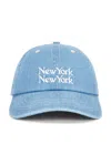 Corridor Ny Ny Embroidered Cotton-twill Baseball Cap In Blue