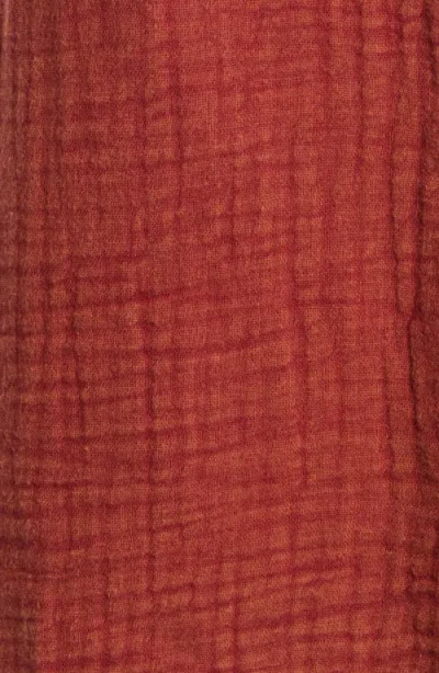 Corridor Double Cloth Short Sleeve Button-up Shirt In Red