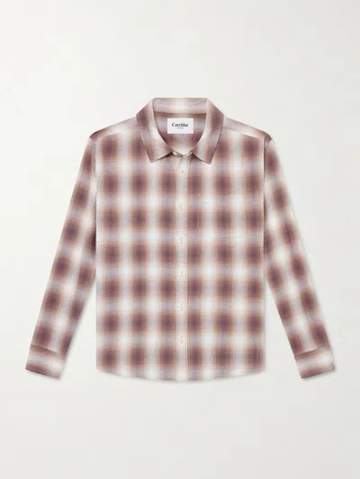 Corridor Driftwood Checked Cotton Shirt In Pink