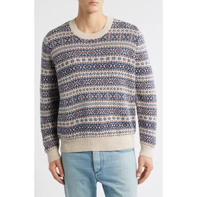 Corridor Fair Isle Alpaca Blend Crewneck Sweater In Blue