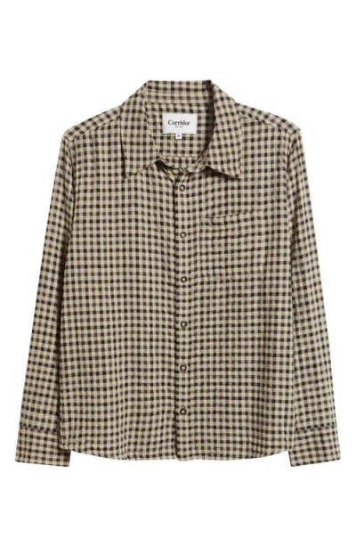 Corridor Fall Check Button-up Shirt In Brown