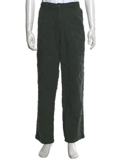 Pre-owned Corridor Floral Print Pants In Green