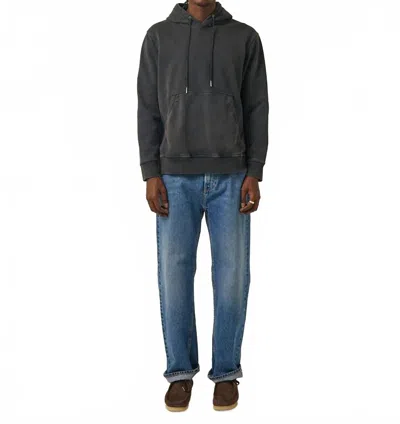 CORRIDOR FRENCH TERRY LONG SLEEVE HOODIE IN WASHED BLACK