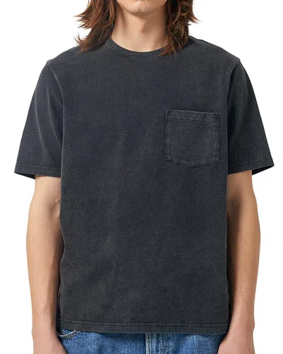 Corridor Garment Dyed Short Sleeve Pocket Tee In Black