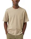 Corridor Garment Dyed Short Sleeve Pocket Tee In Brown