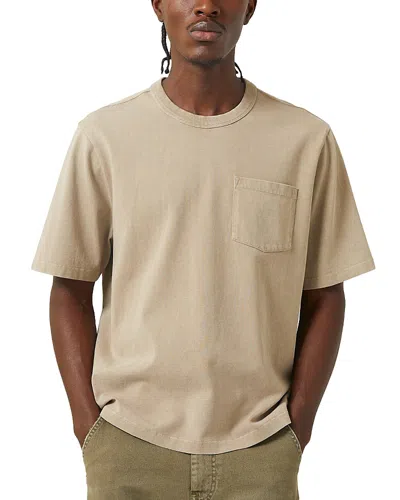 Corridor Garment Dyed Short Sleeve Pocket Tee In Brown