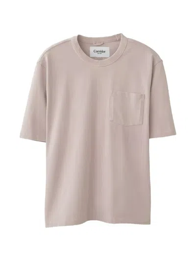Corridor Garment-dyed Chest-pocket T-shirt In Pink