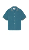 Corridor Hopsack Embroidered Camp Shirt