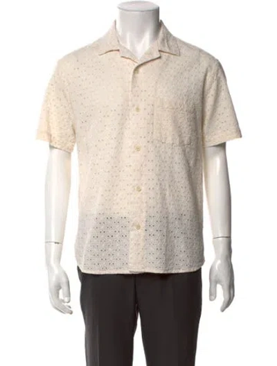 Pre-owned Corridor Lace Pattern Short Sleeve Shirt In Neutral