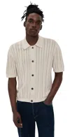 Corridor Ladder Knit Short Sleeve Button-up Shirt