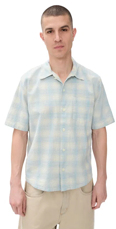 Corridor Camp-collar Checked Cotton And Linen-blend Shirt In Multi