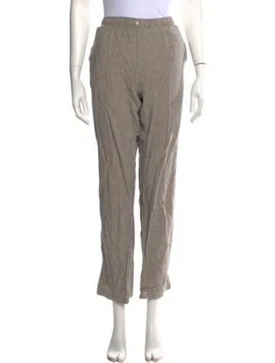 Pre-owned Corridor Linen Straight Leg Pants In Brown