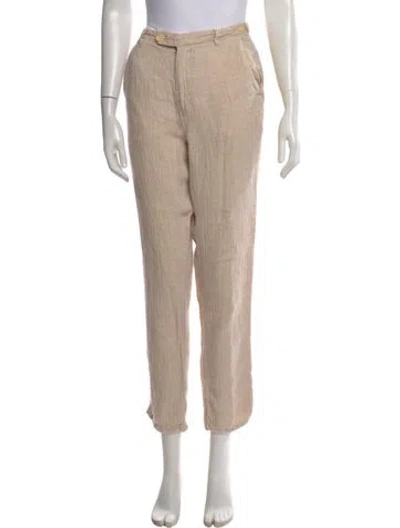 Pre-owned Corridor Linen Straight Leg Pants In Neutral