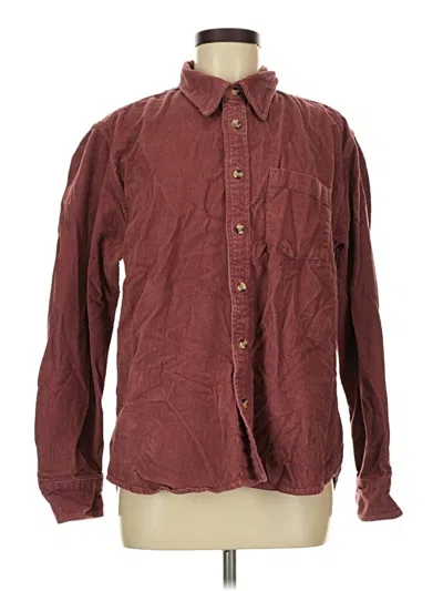 Pre-owned Corridor Long Sleeve Button Down Shirt In Burgundy