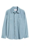 Corridor Long Sleeve Corduroy Button-up Shirt In Blue