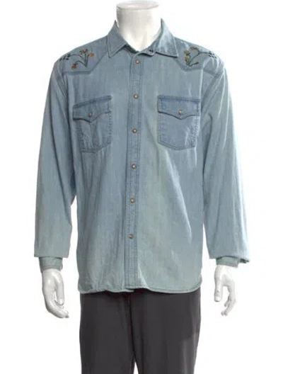 Pre-owned Corridor Long Sleeve Denim Shirt In Blue