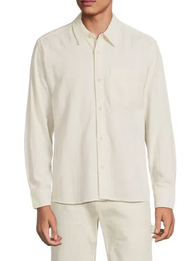 Corridor Men's Cotton-blend Button-front Shirt In Brown