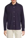 Corridor Men's Cotton Button-front Shirt In Blue