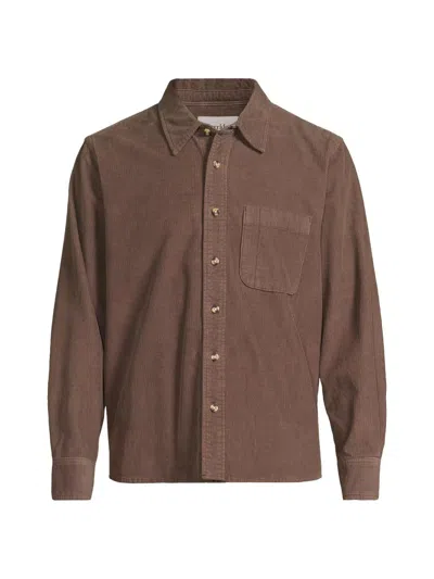 Corridor Men's Cotton Corduroy Shirt In Brown
