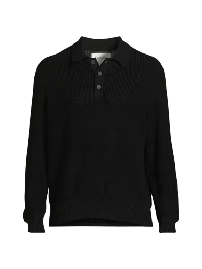 Corridor Men's Cotton Polo Sweater In Black
