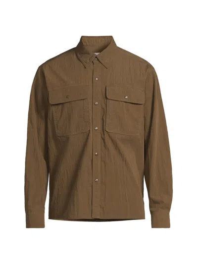 Corridor Men's Cotton-nylon Shirt In Brown