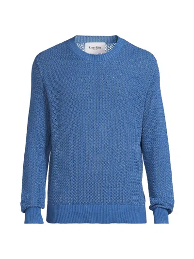 Corridor Men's Marled Crewneck Sweater In Blue